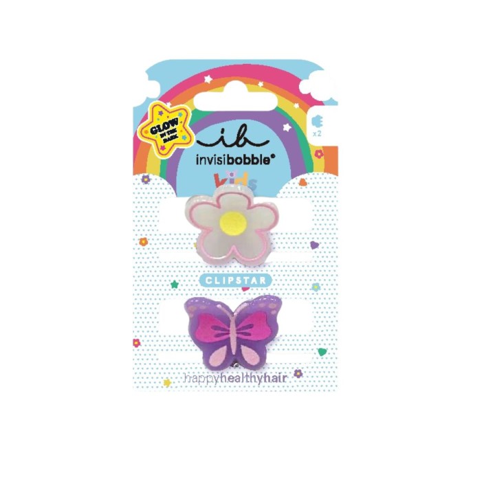 Invisibobble Clipstar Glow Kids – Happy Flower Hair Accessory