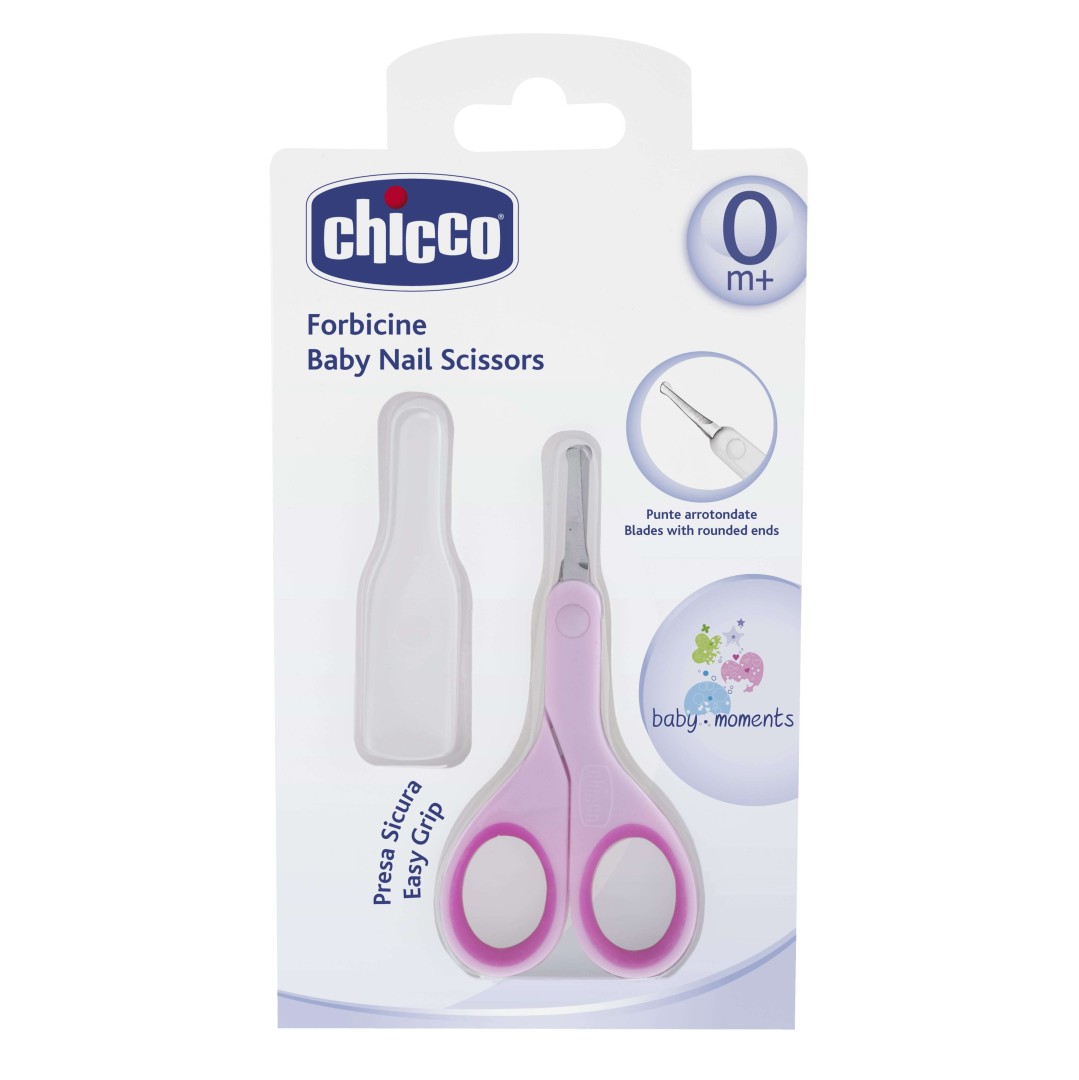 Chicco Baby Nail Scissors 0M+ Pink 1Pc
