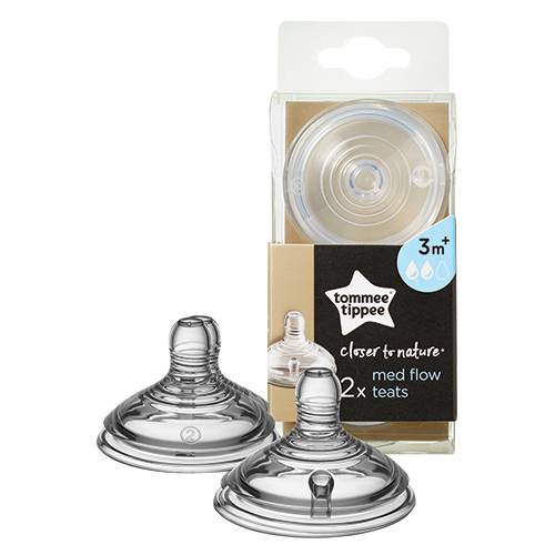 Tommee Tippee Medium Flow Teat 3M+ x2