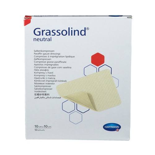 Hartmann Grassolind Neutral 10X10Cm 10 Pieces