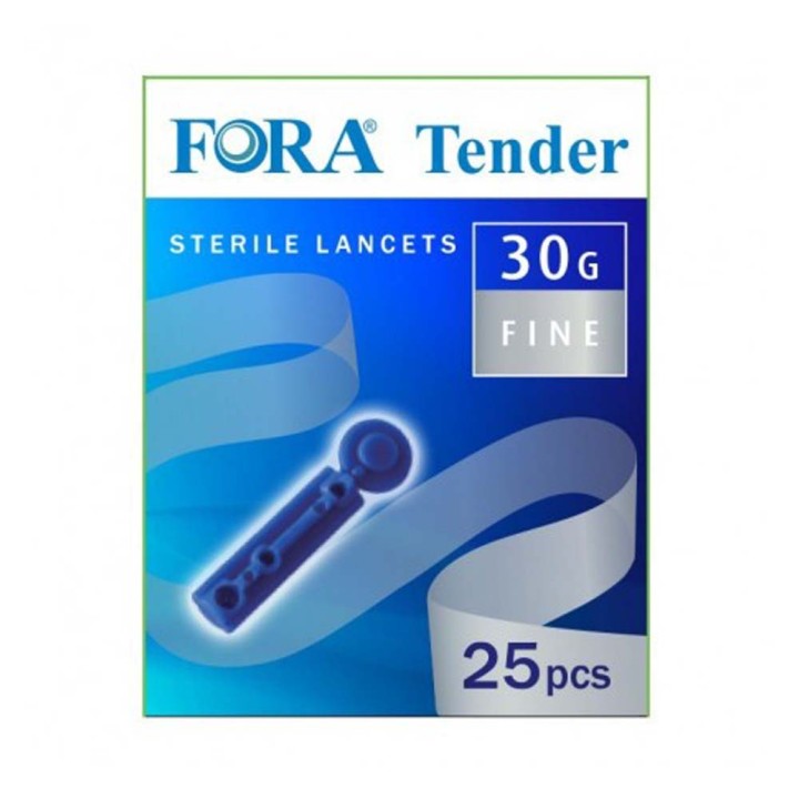 Tender Light Blood Lancets Pads 25 Pcs