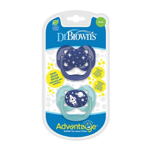 Dr. Brown’s Advantage Blue Pacifier Silicone 2 Soother 0-6m