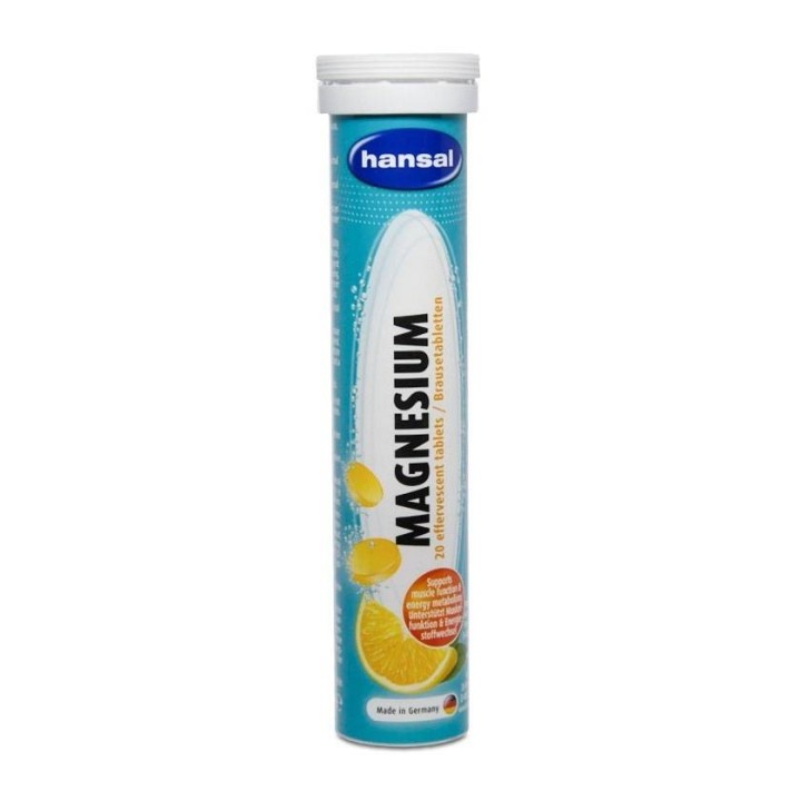 Hansal Magnesium Effervescent With Lemon Flavor 20 Pieces