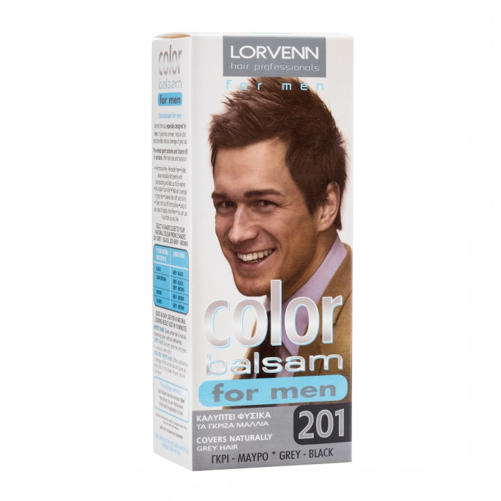 Lorvenn Color Balsam Naturel Men No 201 Gray Black 35ml