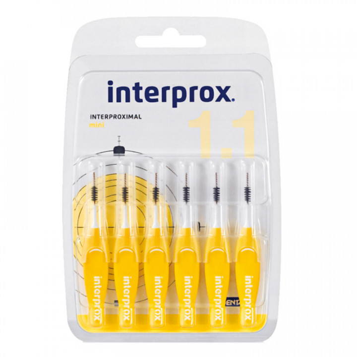 Interprox Inter/Ximal Mini-Yellow Interdental Brushes x6