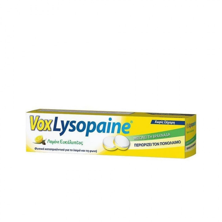 Lysopaine Vox Lemon Eucalyptus 18 Tablets