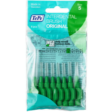 Tepe Green Brush 0.8Mm 8 Interdental Brushes