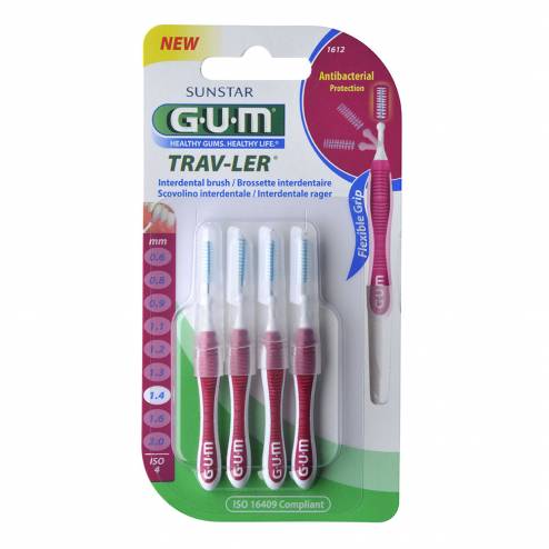 Gum Trav Ler Interdental Brushes 1.4Mm 1612 X4