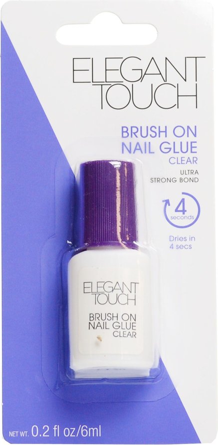 Elegant Touch Brush On Acrylic Nail Adhesive Glue Clear