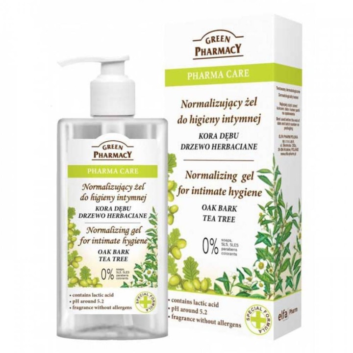 Green Pharmacy Intimate Normalizing Gel Oak Bark Tea Tree 300ml