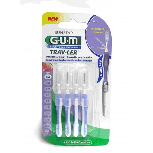 Gum Proxabrush Trav Ler Purple 0.6 1312 Interdental Brush