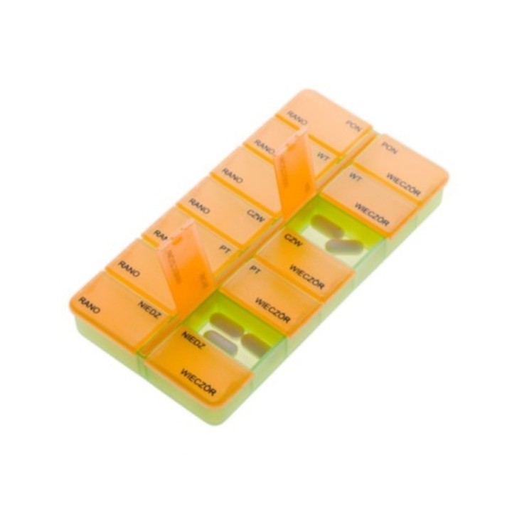 Medbox Weekly 2 Times A Day Pill, Box 7X2