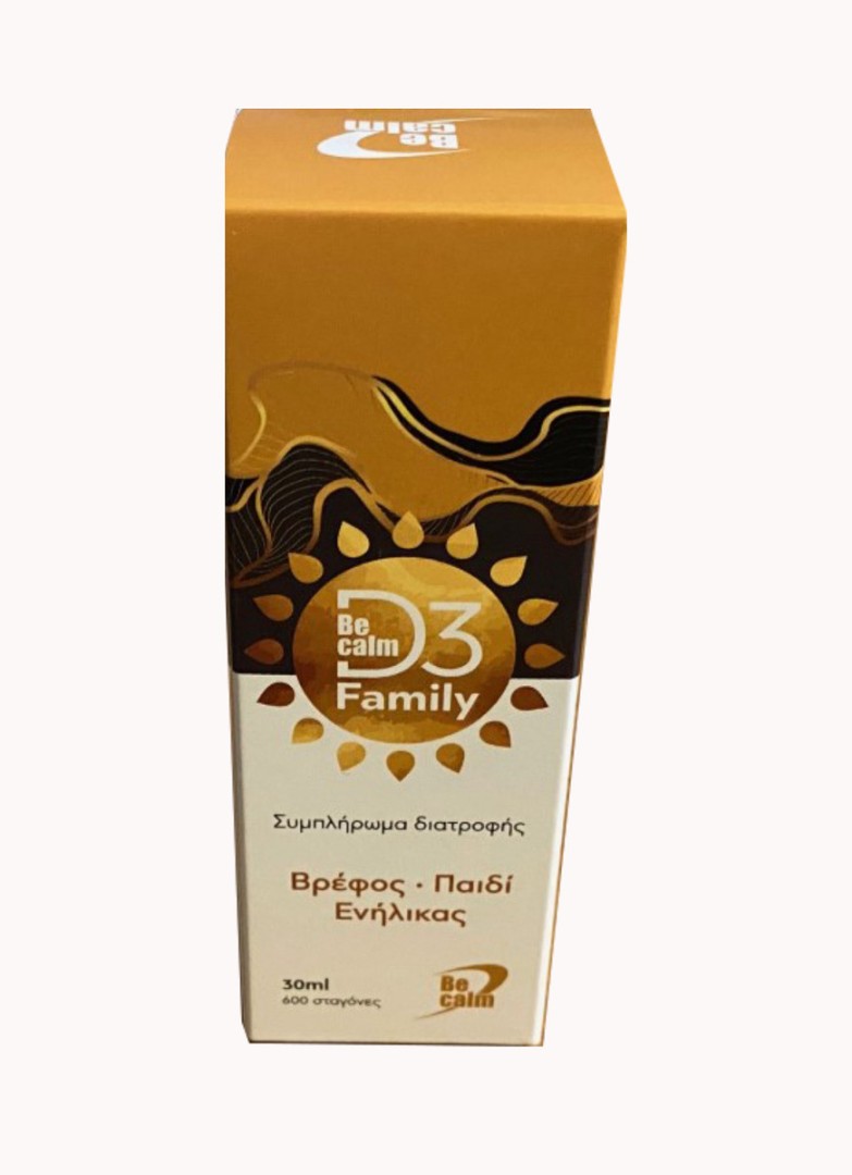 Becalm Vitamin D3 Family Food Supplement Drops 30Ml