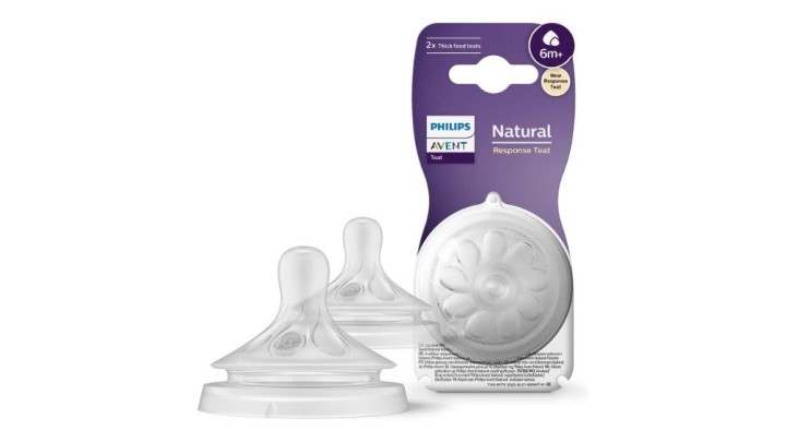 Philips Avent Natural Response baby bottle teats 6M+,2X