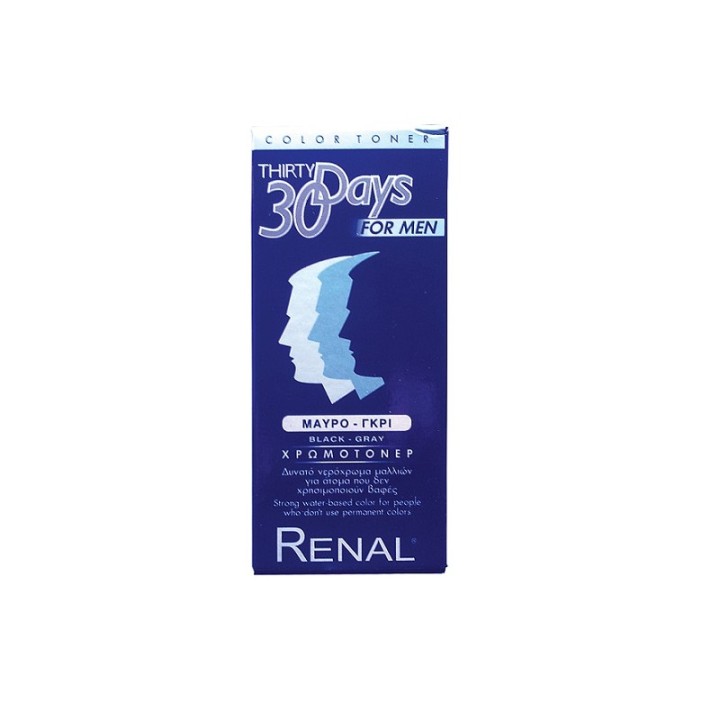 Renal Thirty Days Black - Grey Haircolour 30Ml