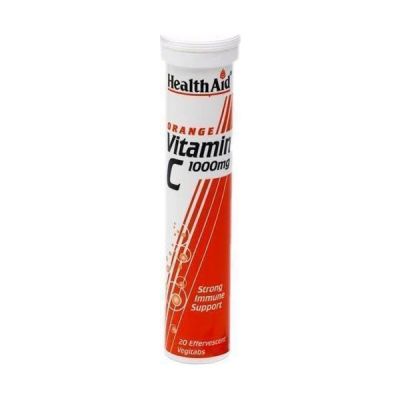 Health Aid Vitamin C 1000Mg Orange Effervescent 20 Tablets