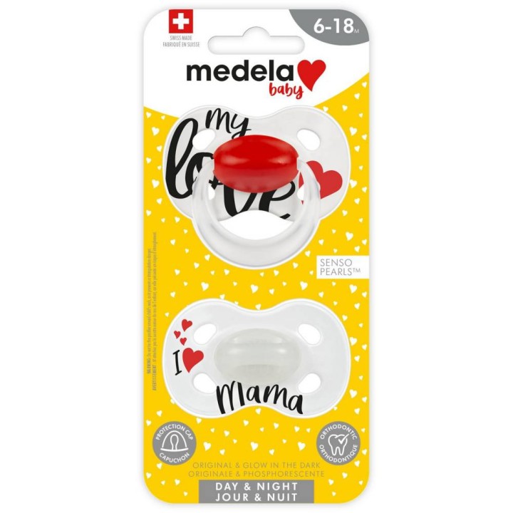 Medela Baby Day & Night 2-Baby Soothers 6-18M