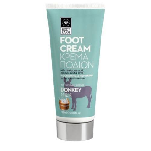 Body Farm Donkey Milk Foot Cream Nourishing & Repairing For Dry Cracked Feet 100ml