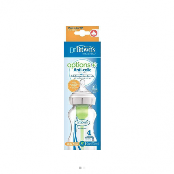 Dr. Brown's Natural Flow Options+ Anti-Colic Baby Bottle Wide Neck 270ml