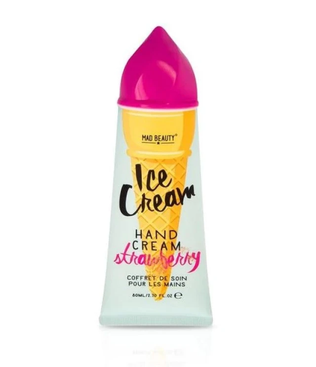 Mad Beauty Hand Cream Ice Cream Strawberry 80Ml