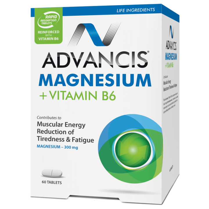 Advancis Magnesium & Vitamin B Reduction Of Tiredness & Fatigue 60 Tablets
