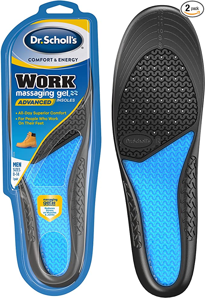 Dr Scholl's Work Massaging Gel Advanced Insoles Men's 8-14
