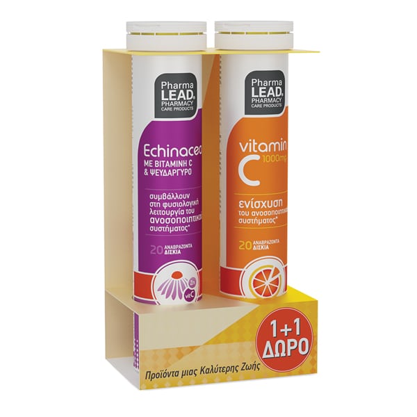Pharmalead Echinacea Set: Boost Immune System 20Effer.Tabs + Gift Vitamin C 1000Mg 20Effer.Tabs