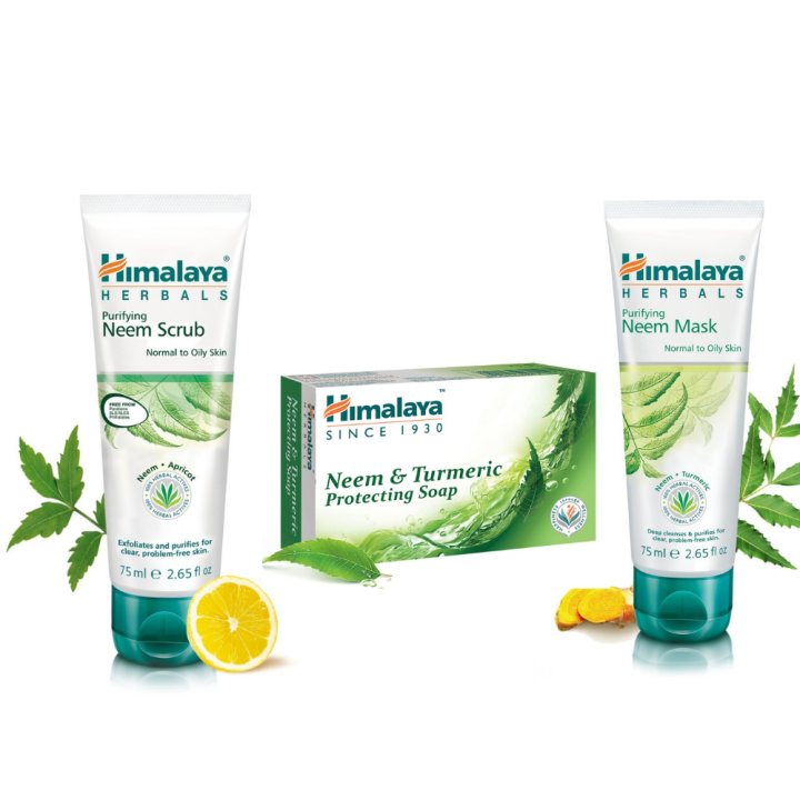 Himalaya Neem Pack Includes Protecting Soap + Purifying Neem Mask + Scrub 75ml