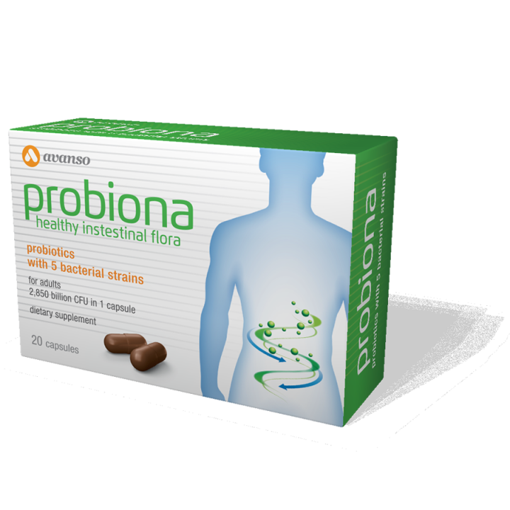 Probiona Probiotics With 5 Bacterial Strains 20 Capsules