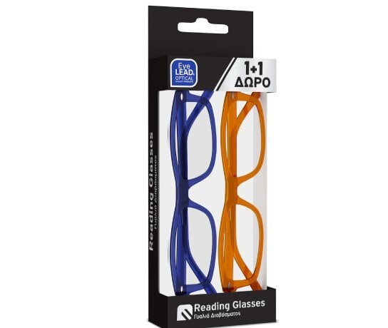 Eyelead 1+1 Free Presbyopia-Reading Glasses Blue & Honey +1.00