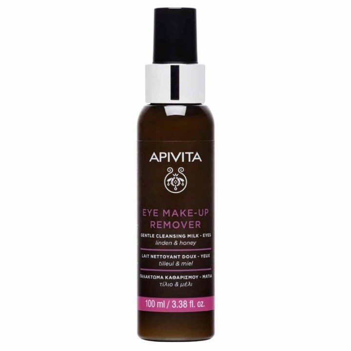 Apivita Eye Make Up Remover Gentle Cleansing Milk-Eyes With Linden & Honey 100ml