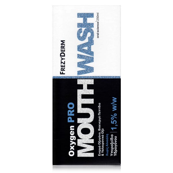 Frezyderm Mouthwash Oxygen Pro Oral Solution With Active Oxygen, Bionergic Peptide & Hyaluronic Acid 250Ml
