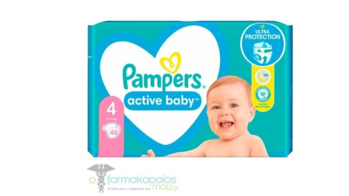 Pampers Active Baby (4) 9-14kg,46x