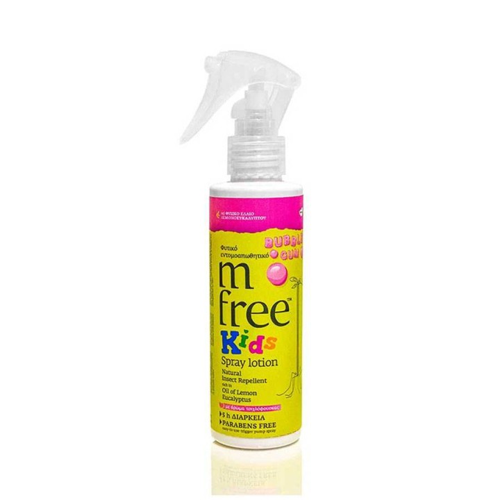 Benefit Hellas M Free Natural Insect Repellent Kids Spray Lotion Bubble Gum 125ml