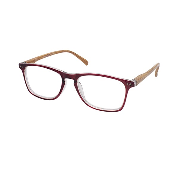 Eyelead Presbyopia-Reading Glasses Bordeaux And Wooden Frame E213 / 1.75