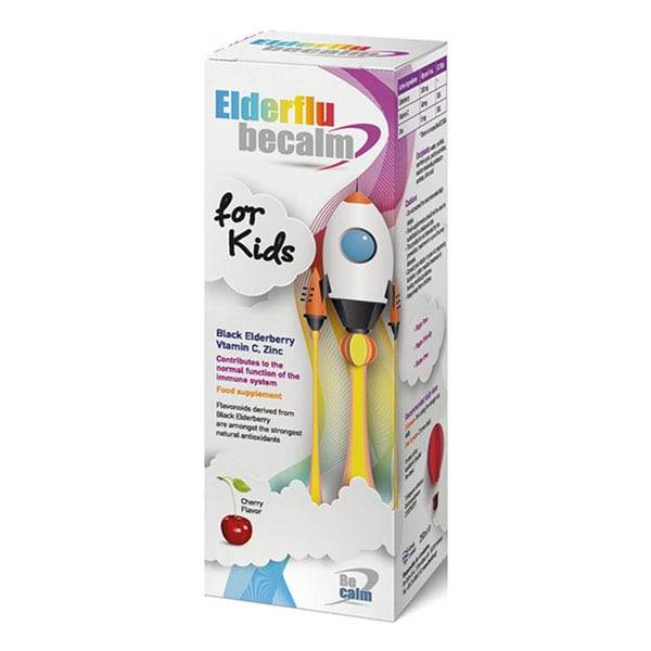 Elderflu Becalm Kids Syrup For Immune System 250ml