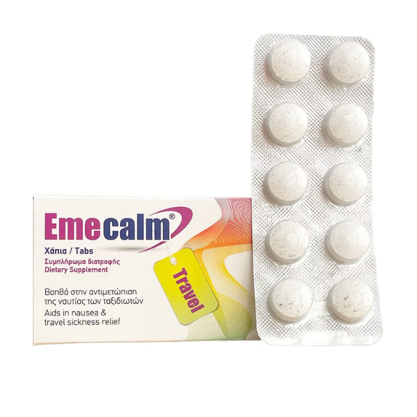 Emecalm Travel Aid In Nausea And Travel Sickness Relief 20Tabs