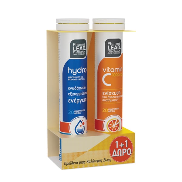 PHARMALEAD Hydro + Electrolytes (Free Vitamin C 1000mg) 20 + 20 Eff. Tabs