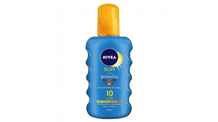 Nivea Sun Protect & Bronze Spray Spf10, 200Ml