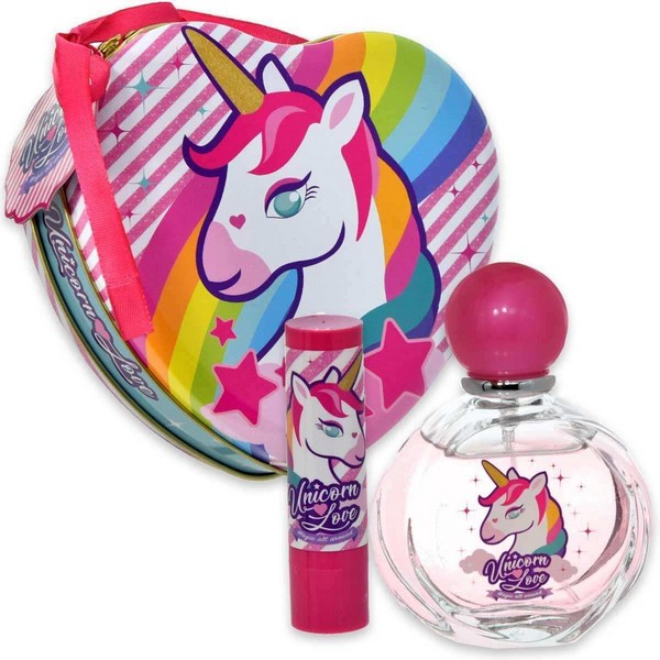 Lorenay Heart Unicorn Love Eau De Toilette 50Ml & Lipstick Tin Case