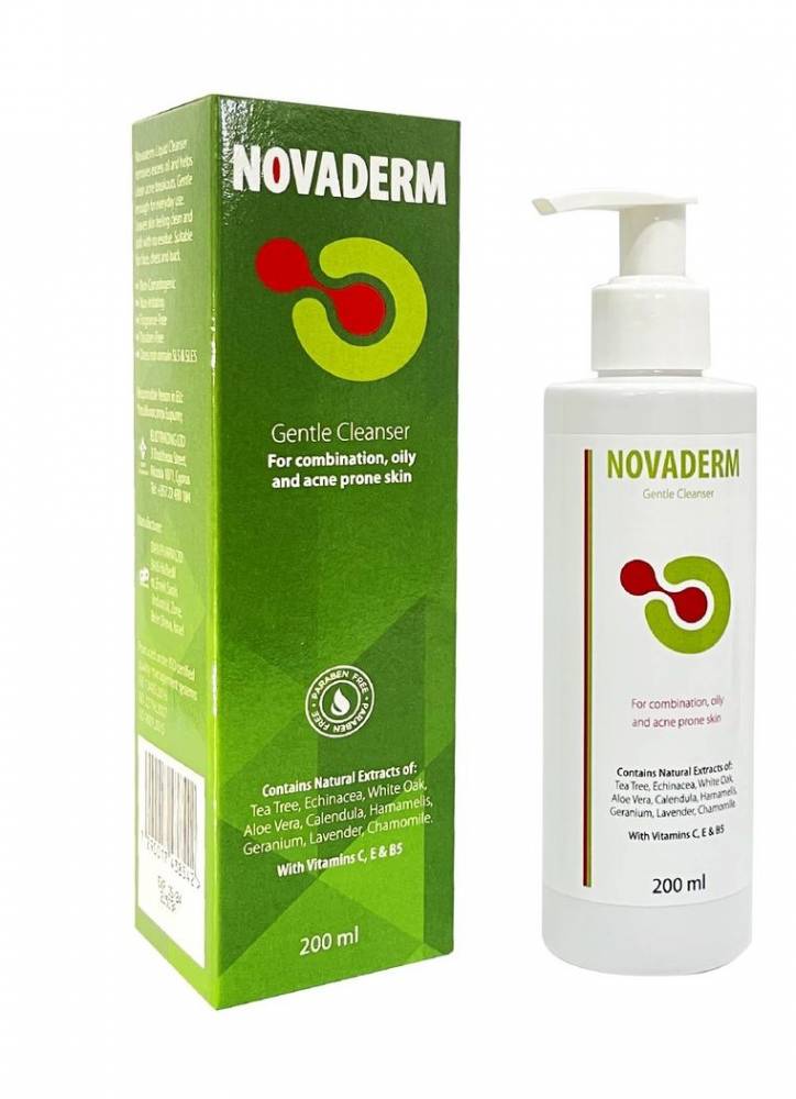 Novaderm Gentle Cleanser For Combination Oily And Acne Prone Skin 200Ml