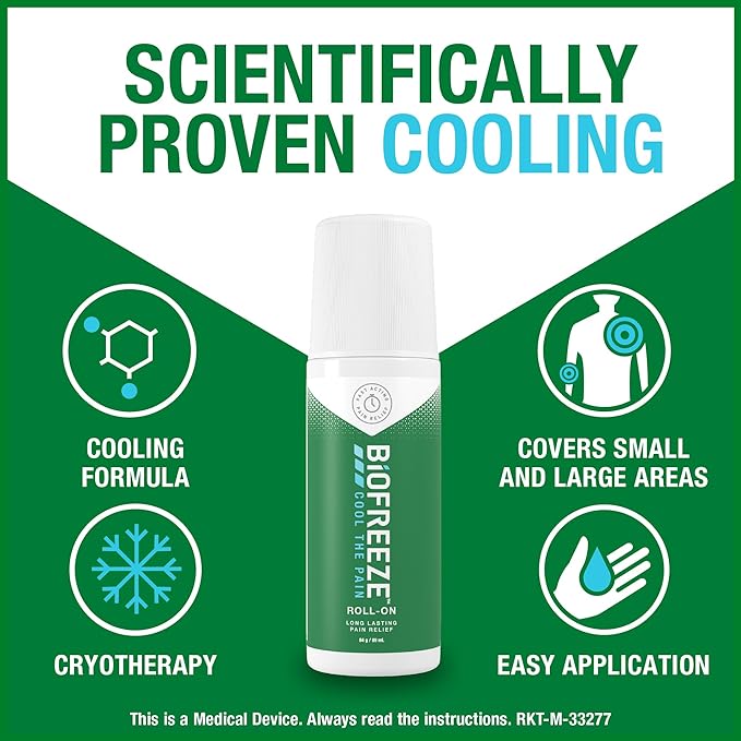 Biofreeze Pain Relieving Roll-On Long Lasting Freeze Sprays 84G