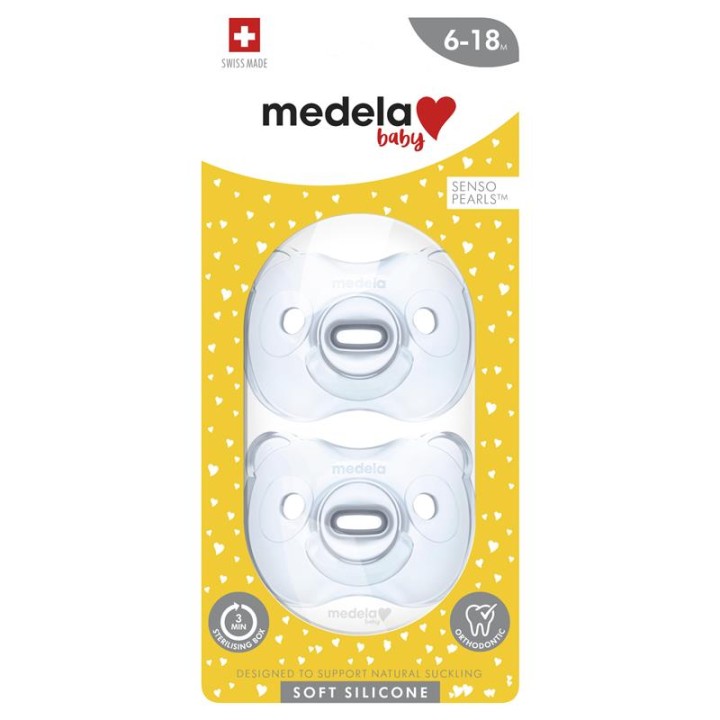 Medela Baby Soft Silicone 2-Baby Soothers Boy 6-18M