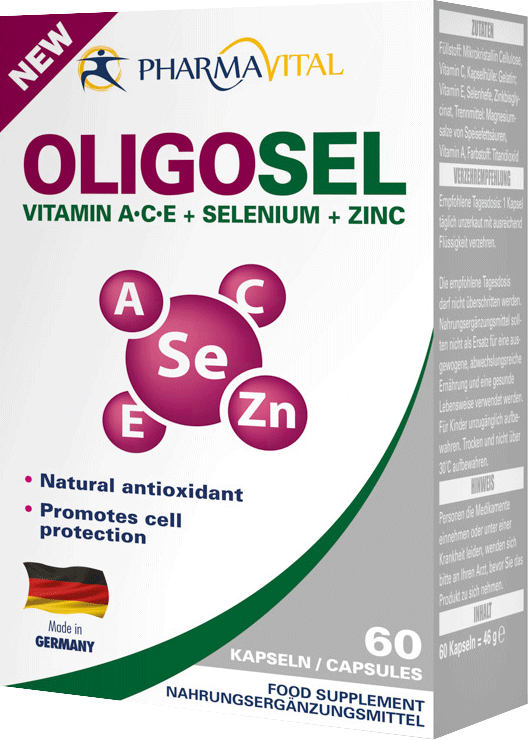 Pharmavital Oligosel Vitamin A-C-E + Selenium + Zinc 60 Capsules