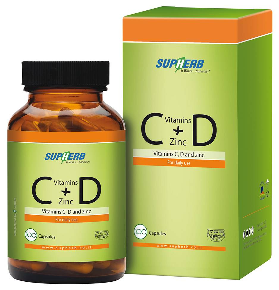 Supherb Vitamin C+D Zinc Capsule 60