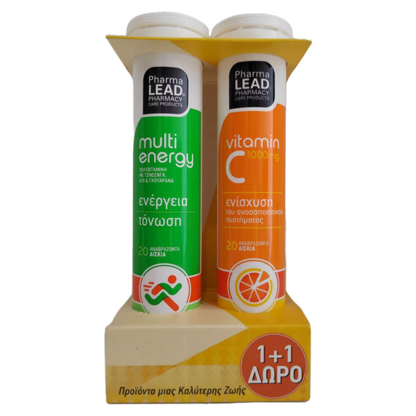 PHARMALEAD Multi Energy (+Free Vitamin C 1000mg) 20 + 20 Eff.Tabs