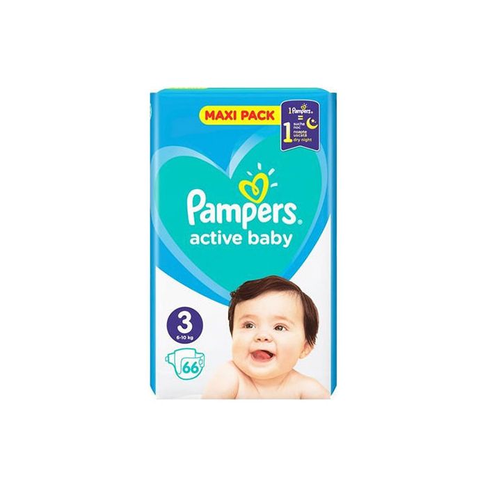 Pampers Active Baby No3 Maxi 6-10Kg 66Pcs