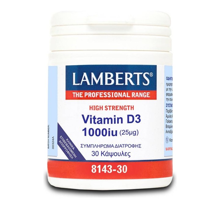 Lamberts Vitamin D3 1000Iu Supports Health Of Teeth Bones And Immune System 30 Capsules