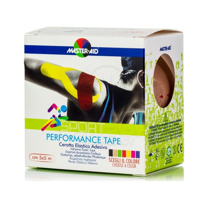 Master Aid Performance Tape Adhesive Rubber Patch 5X5Cm Beige 1Pcs