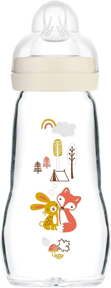 Mam Feel Good Glass Baby Bottle 2m+ 260ml